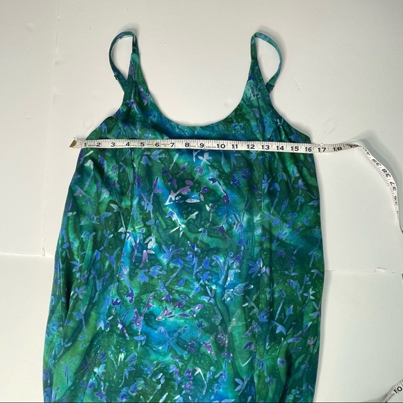 LA LUNA LOCA Tie Dye Floral Rayon maxi sun dress Size Medium - Picture 3 of 6